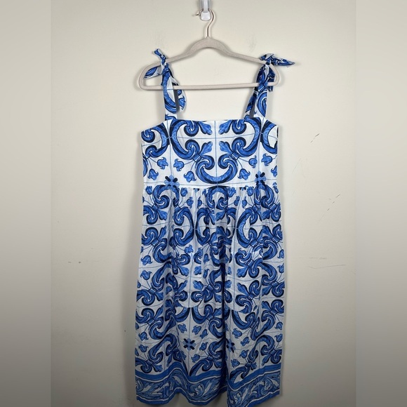 NWT! TUCKERNUCK Capri Blue Majolica Tile Tilly Caftan Maxi Dress. XXL - Picture 2 of 9